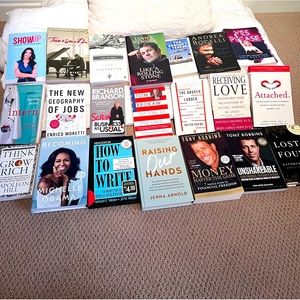 Books! Very gently used. Like new. Happy to bundle. $7 each flat.